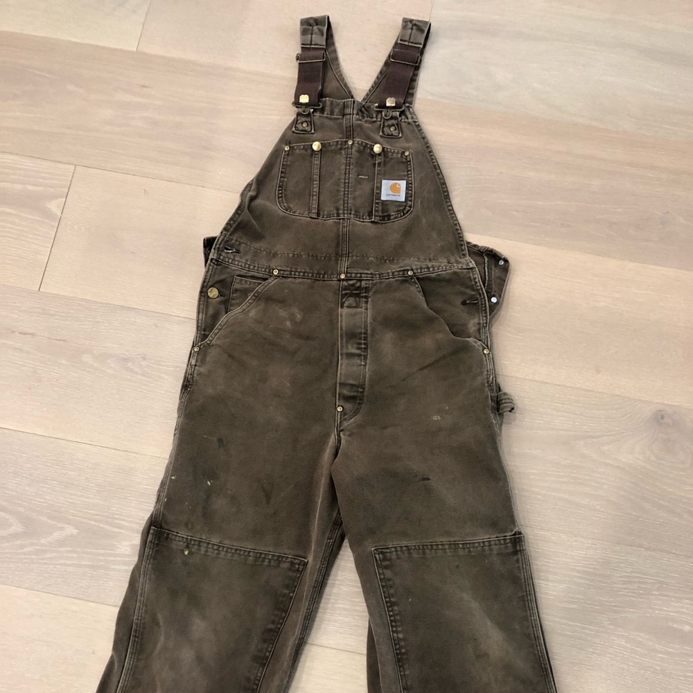 Carhartt Brown Men’s Cargo Overalls - Picture 3 of 12